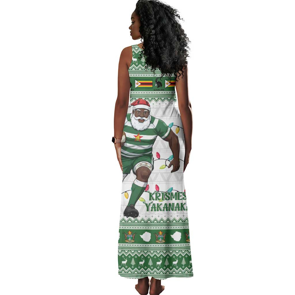Afro Christmas Rugby Zimbabwe Tank Maxi Dress The Sables Krismes Yakanaka - African Pride