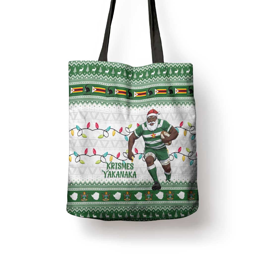 Zimbabwe Rugby Christmas Tote Bag The Sables Krismes Yakanaka