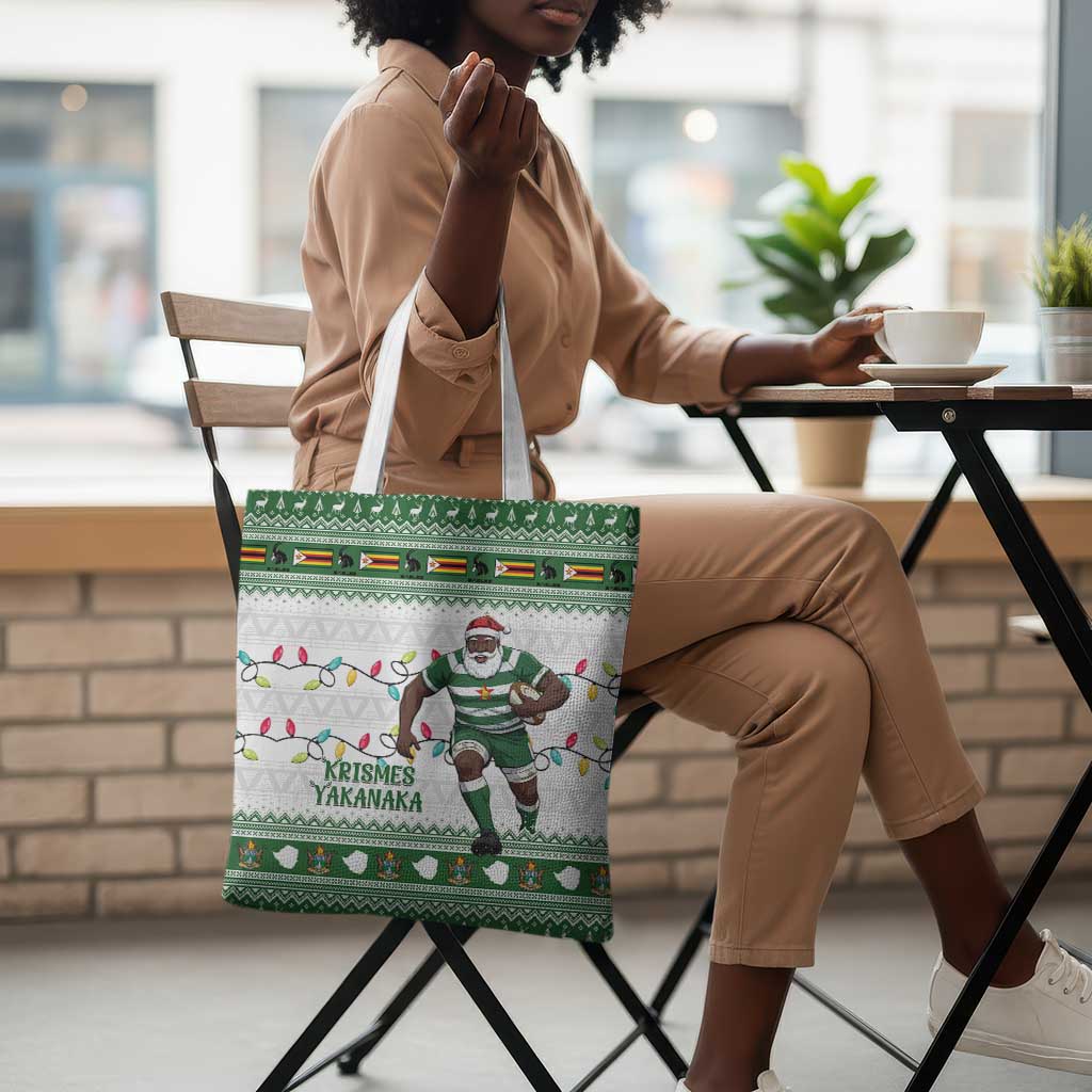 Zimbabwe Rugby Christmas Tote Bag The Sables Krismes Yakanaka