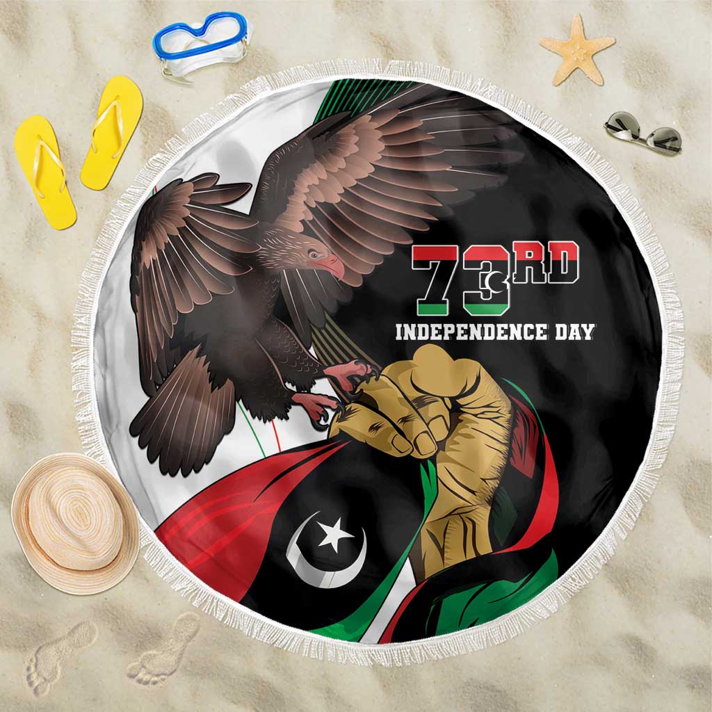 Afro Libya Beach Blanket Arabian Eagle - Independence Day