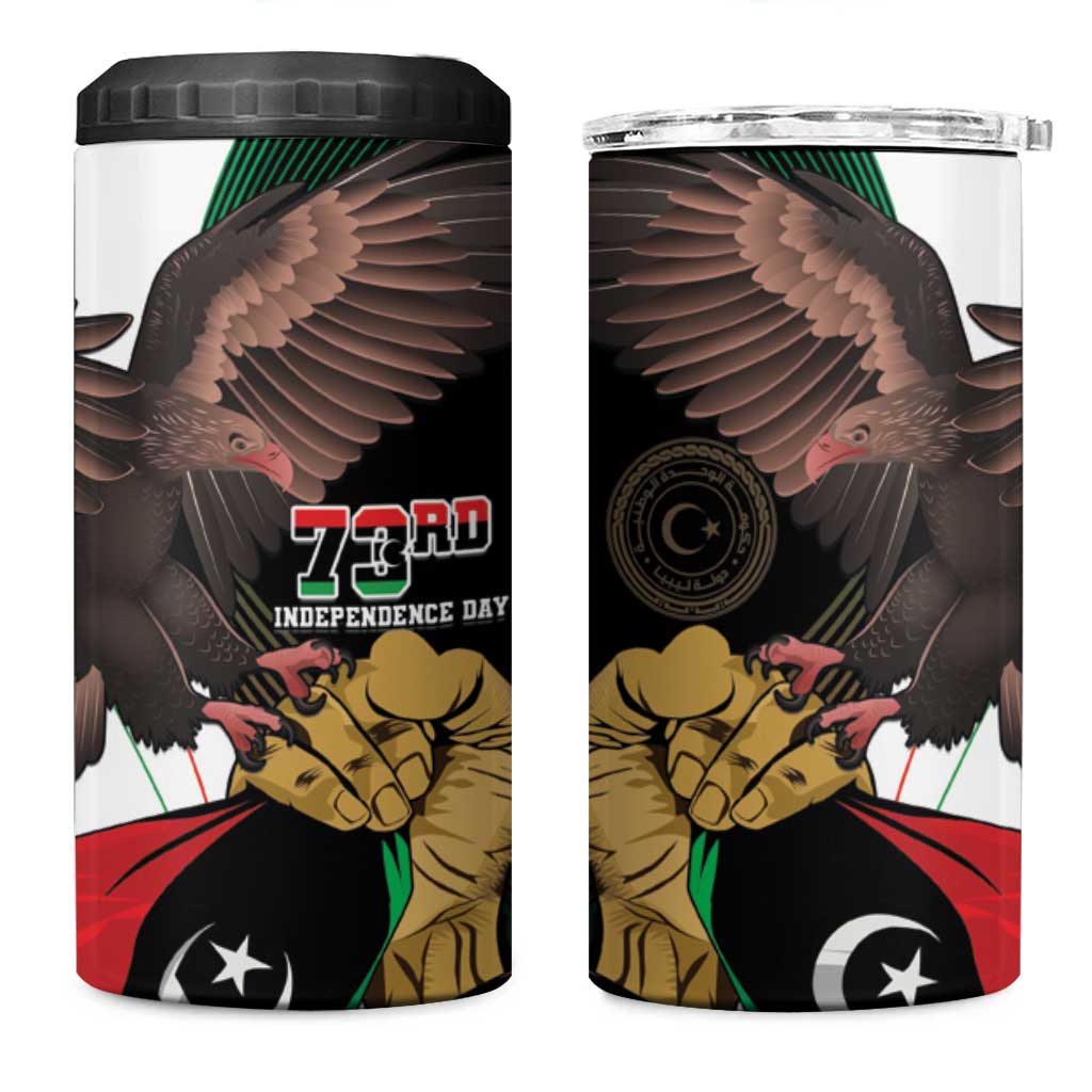 Afro Libya 4 in 1 Can Cooler Tumbler Arabian Eagle - Independence Day