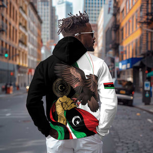 Afro Libya Hoodie Arabian Eagle - Independence Day