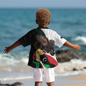 Afro Libya Kid Hawaiian Shirt Arabian Eagle - Independence Day