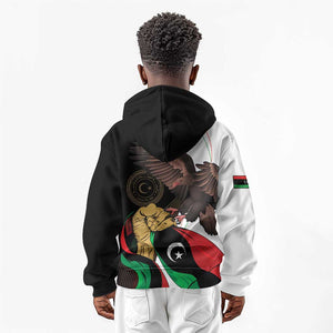 Afro Libya Kid Hoodie Arabian Eagle - Independence Day