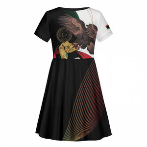 Afro Libya Kid Short Sleeve Dress Arabian Eagle - Independence Day