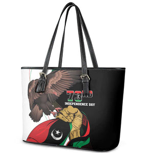 Afro Libya Leather Tote Bag Arabian Eagle - Independence Day