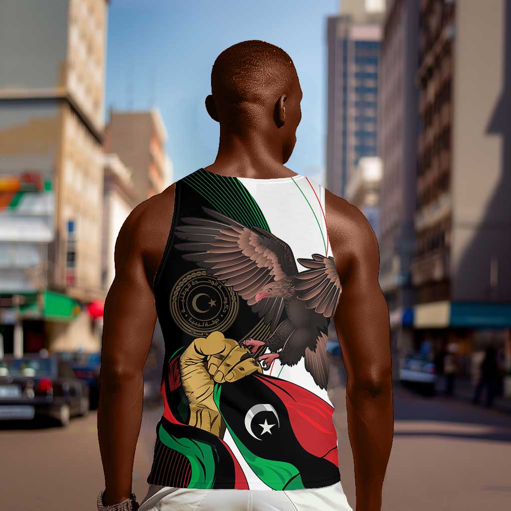 Afro Libya Men Tank Top Arabian Eagle - Independence Day