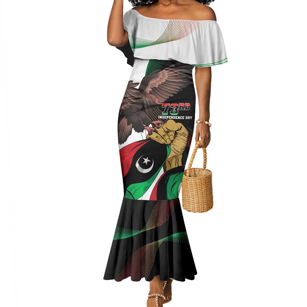 Afro Libya Mermaid Dress Arabian Eagle - Independence Day