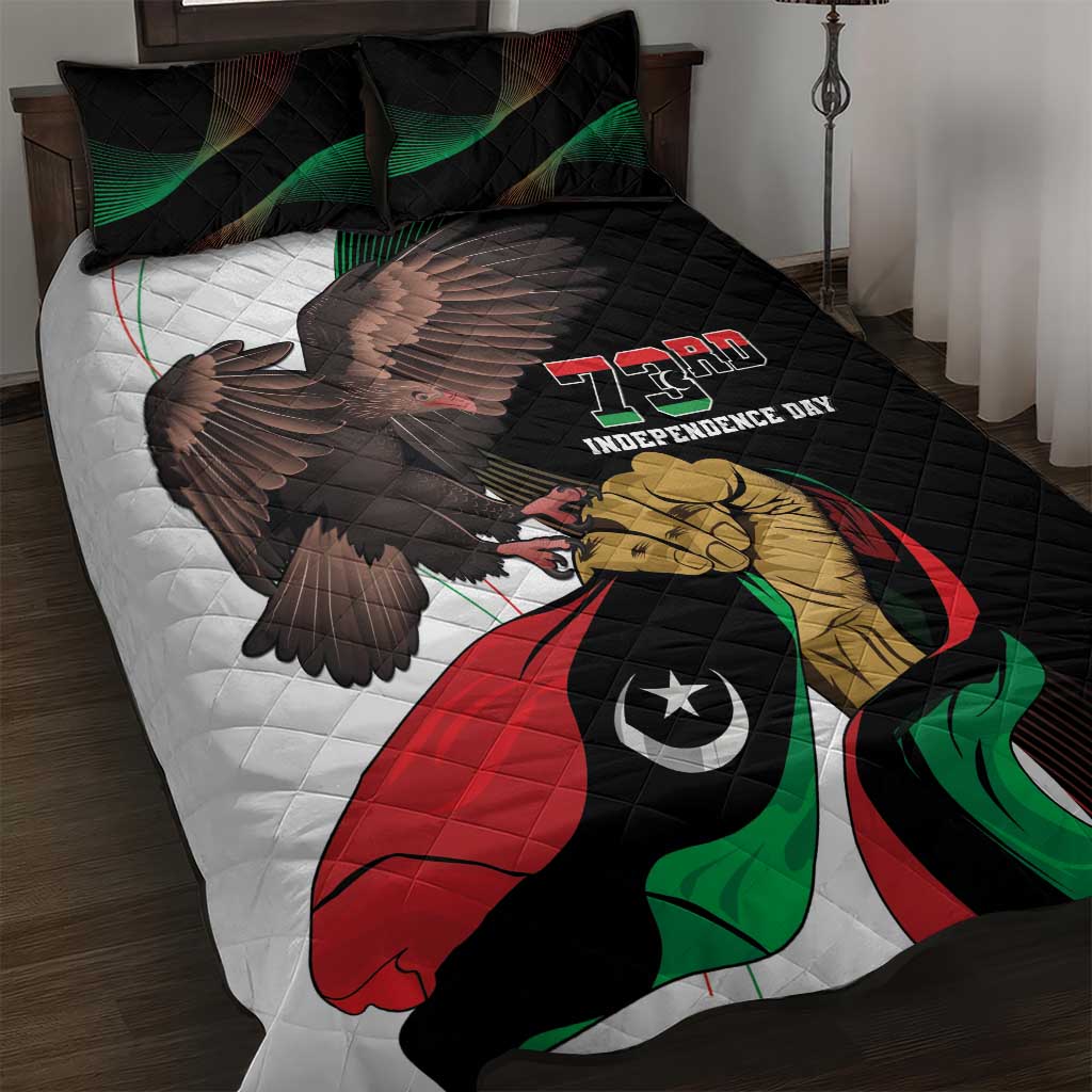 Afro Libya Quilt Bed Set Arabian Eagle - Independence Day