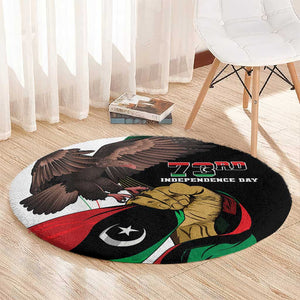 Afro Libya Round Carpet Arabian Eagle - Independence Day