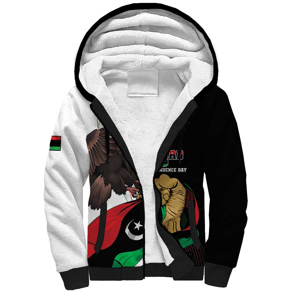 Afro Libya Sherpa Hoodie Arabian Eagle - Independence Day