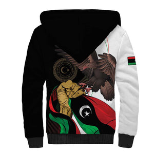 Afro Libya Sherpa Hoodie Arabian Eagle - Independence Day