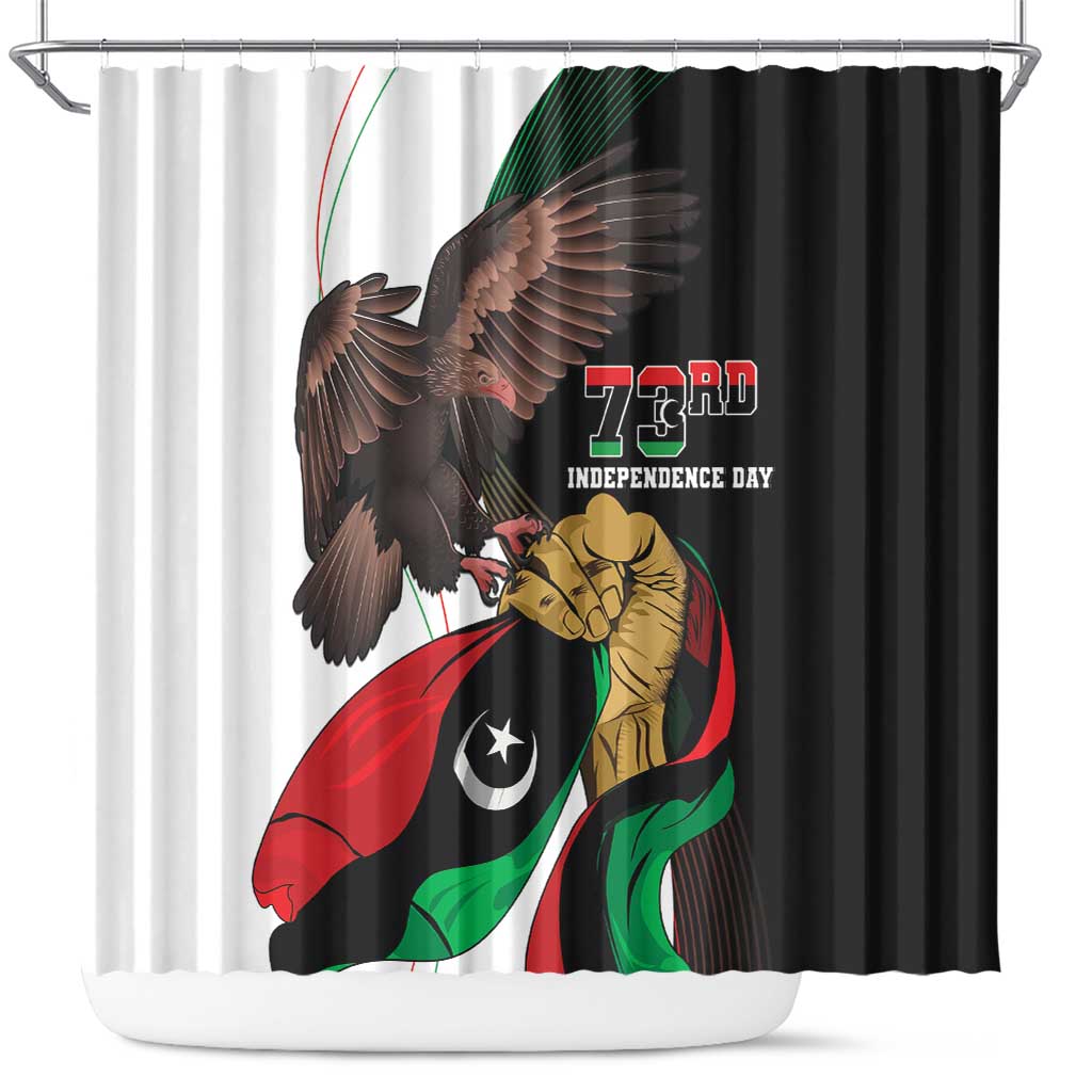 Afro Libya Shower Curtain Arabian Eagle - Independence Day