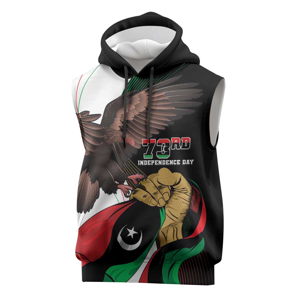 Afro Libya Sleeveless Hoodie Arabian Eagle - Independence Day - African Pride