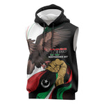 Afro Libya Sleeveless Hoodie Arabian Eagle - Independence Day - African Pride