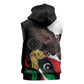 Afro Libya Sleeveless Zip Hoodie Arabian Eagle - Independence Day - African Pride