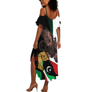 Afro Libya Summer Maxi Dress Arabian Eagle - Independence Day