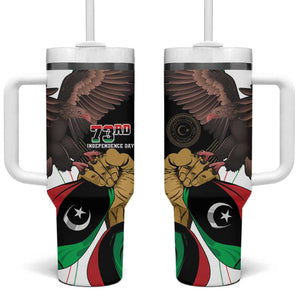 Afro Libya Tumbler With Handle Arabian Eagle - Independence Day