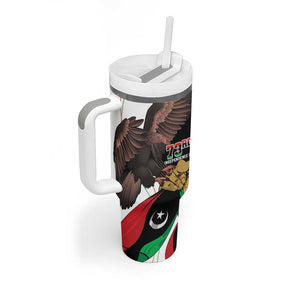 Afro Libya Tumbler With Handle Arabian Eagle - Independence Day