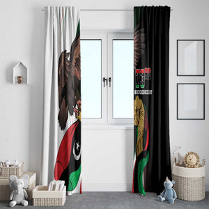 Afro Libya Window Curtain Arabian Eagle - Independence Day