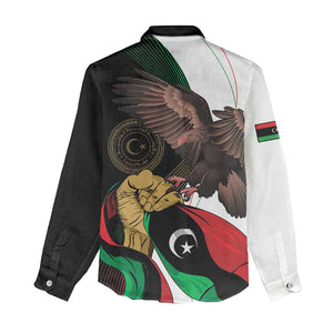 Afro Libya Women Casual Shirt Arabian Eagle - Independence Day