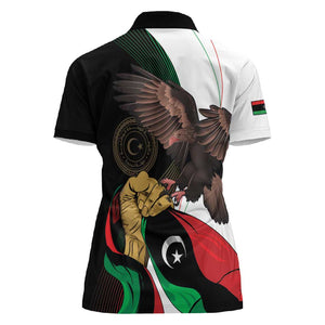 Afro Libya Women Polo Shirt Arabian Eagle - Independence Day