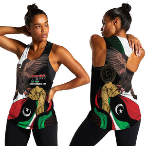 Afro Libya Women Racerback Tank Arabian Eagle - Independence Day