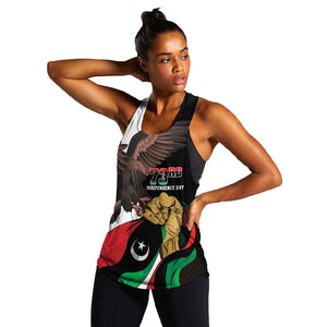 Afro Libya Women Racerback Tank Arabian Eagle - Independence Day