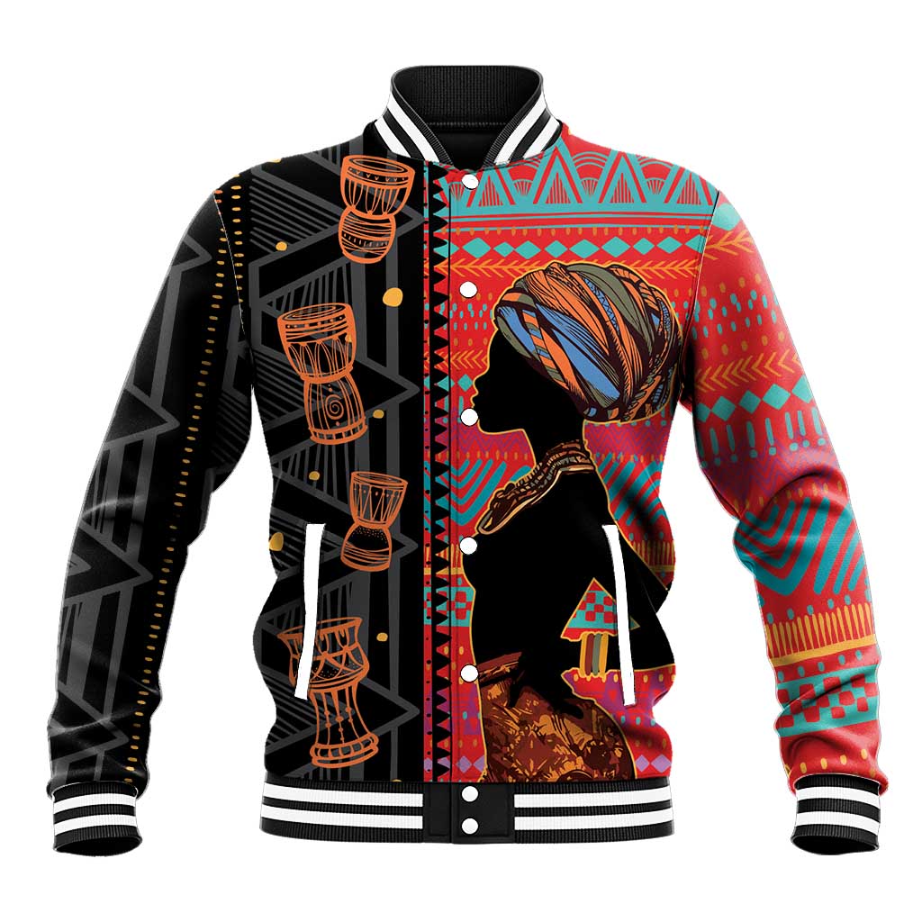 African Women Baseball Jacket Ethnic Pattern