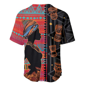 African Women Baseball Jersey Ethnic Pattern