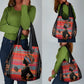 African Women Grocery Bag Ethnic Pattern