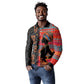 African Women Long Sleeve Polo Shirt Ethnic Pattern