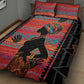 African Women Quilt Bed Set Ethnic Pattern