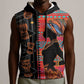 African Women Sleeveless Hoodie Ethnic Pattern - African Pride