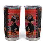 African Women Tumbler Cup Ethnic Pattern