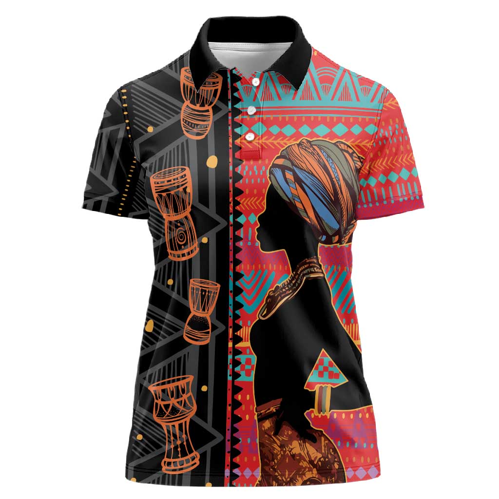 African Women Women Polo Shirt Ethnic Pattern