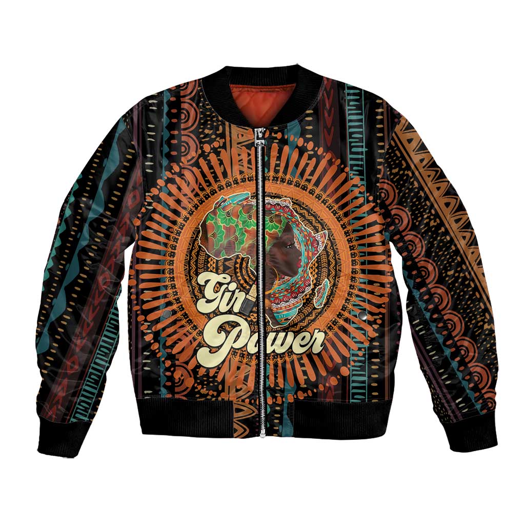Happy International Women's Day Bomber Jacket Black Girl Power