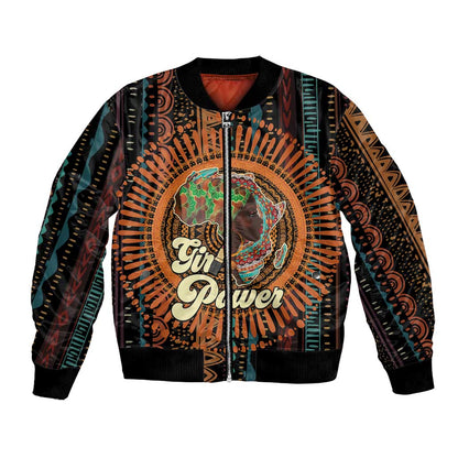 Happy International Women's Day Bomber Jacket Black Girl Power