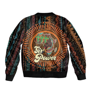 Happy International Women's Day Bomber Jacket Black Girl Power