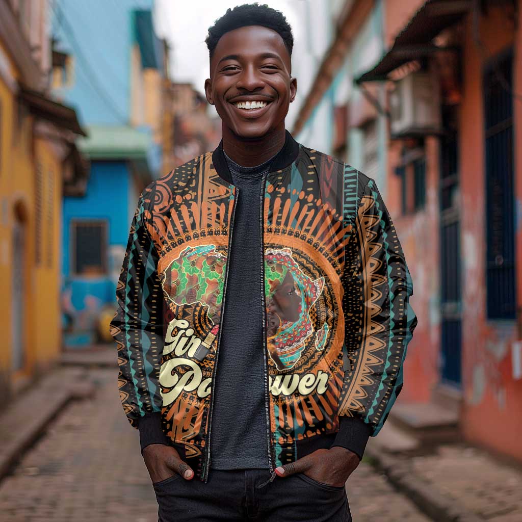 Happy International Women's Day Bomber Jacket Black Girl Power