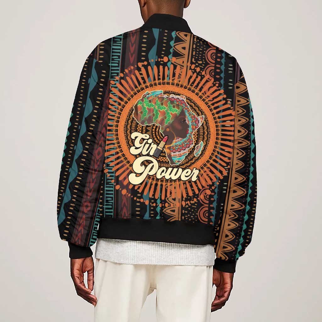 Happy International Women's Day Bomber Jacket Black Girl Power