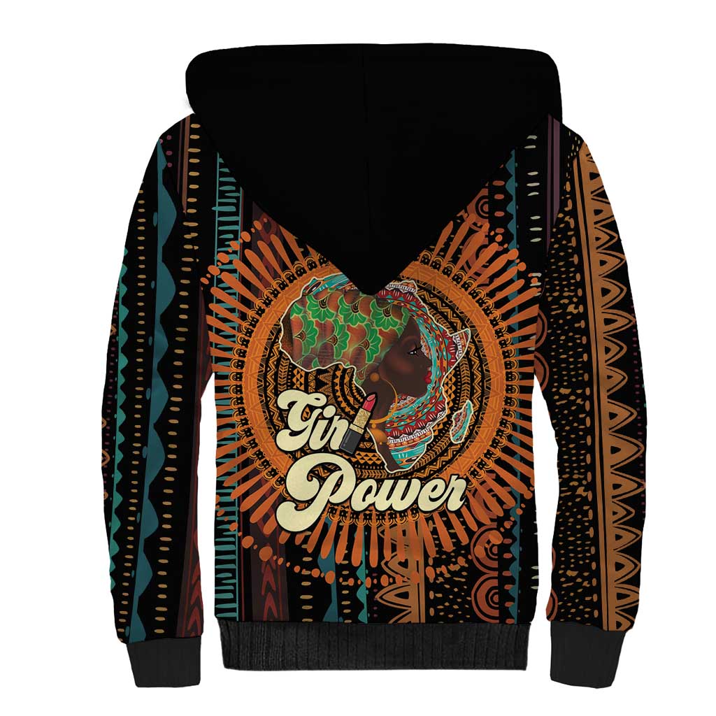 Happy International Women's Day Sherpa Hoodie Black Girl Power