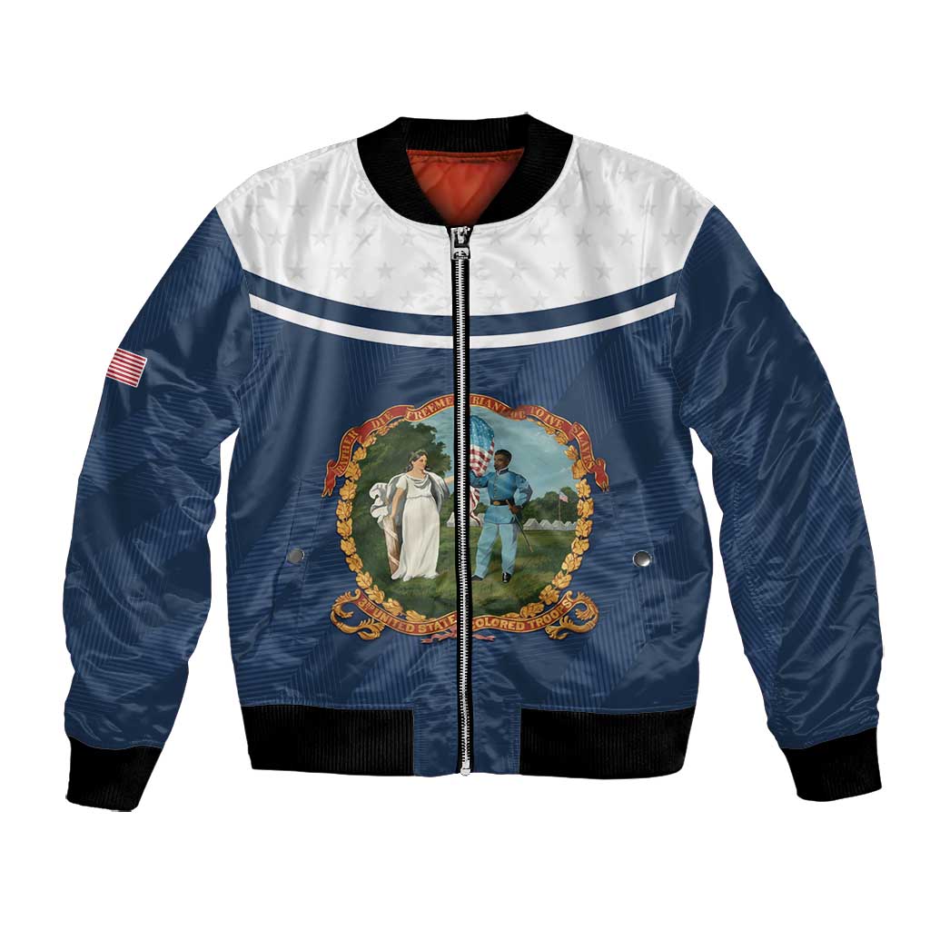Personalized 3rd United States Colored Troops Bomber Jacket E Pluribus Unum - African Pride