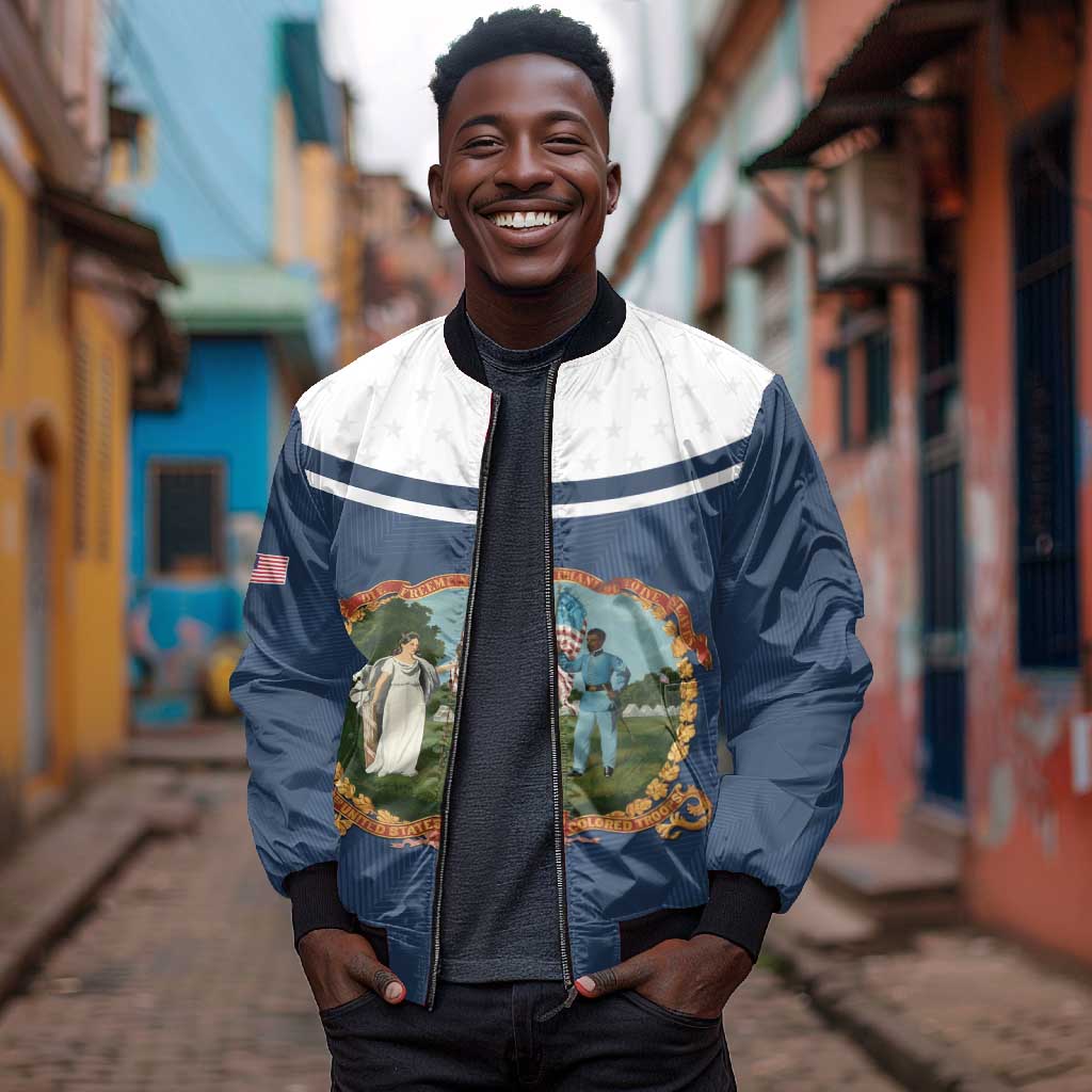 Personalized 3rd United States Colored Troops Bomber Jacket E Pluribus Unum - African Pride