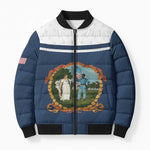 Personalized 3rd United States Colored Troops Bomber Puffer Jacket E Pluribus Unum - African Pride