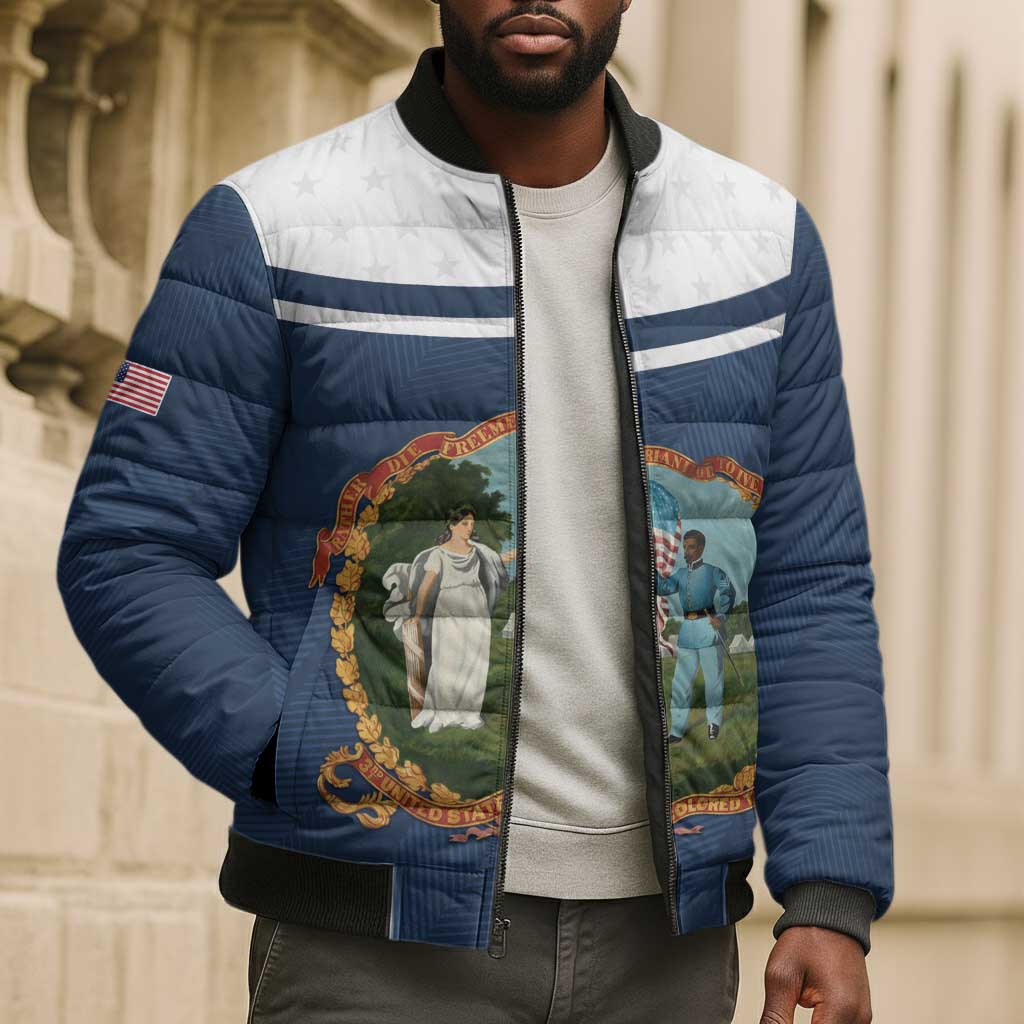Personalized 3rd United States Colored Troops Bomber Puffer Jacket E Pluribus Unum - African Pride