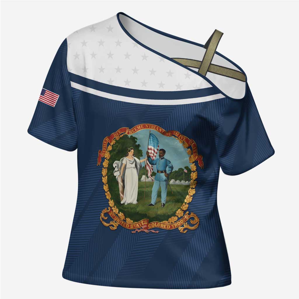 Personalized 3rd United States Colored Troops Cross Shoulder Shirt E Pluribus Unum - African Pride