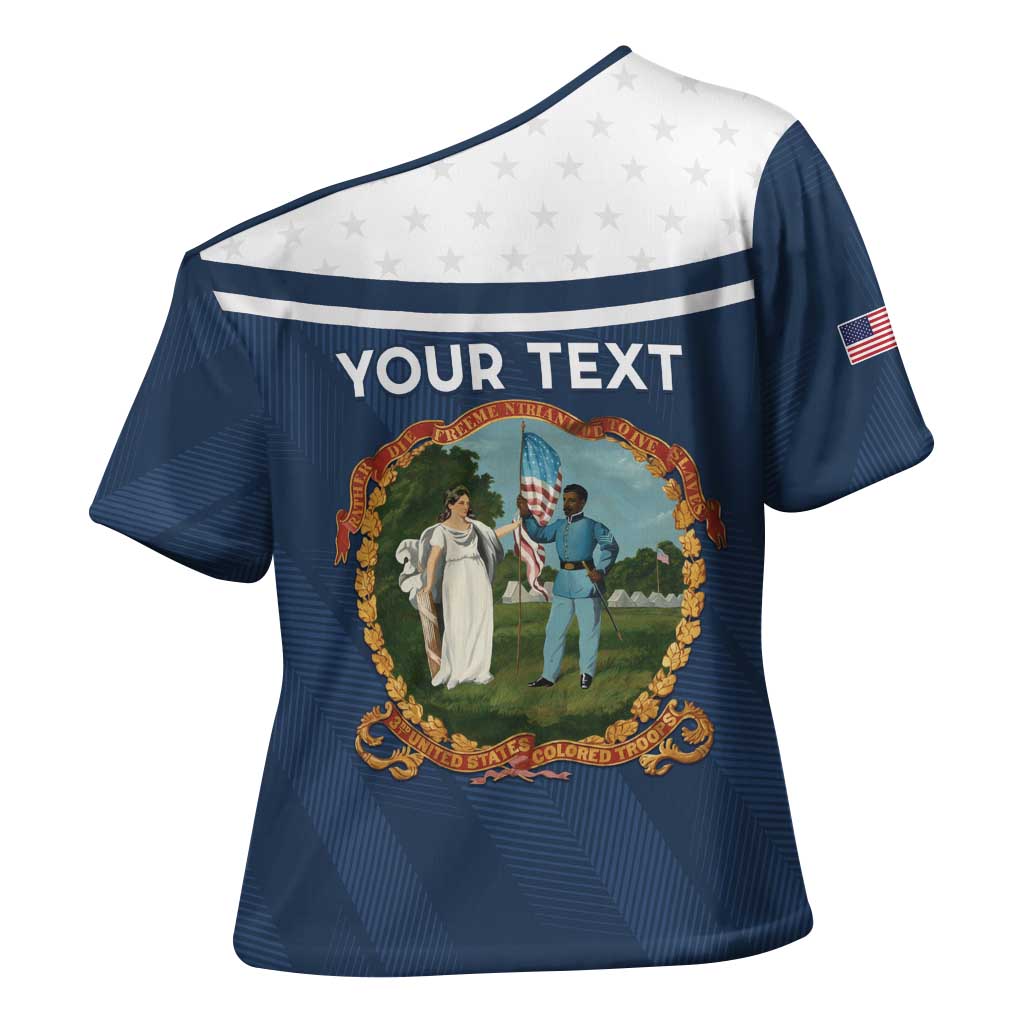 Personalized 3rd United States Colored Troops Cross Shoulder Shirt E Pluribus Unum - African Pride