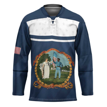 Personalized 3rd United States Colored Troops Hockey Jersey E Pluribus Unum - African Pride