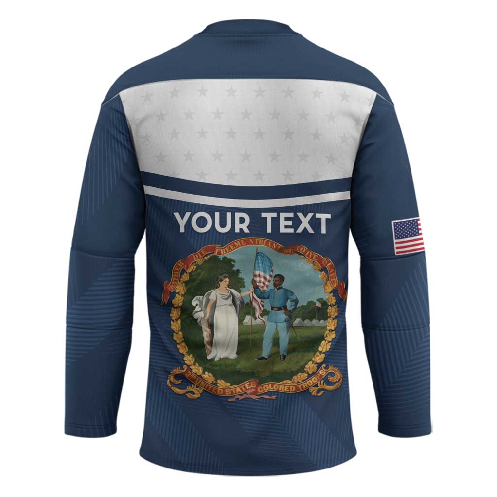 Personalized 3rd United States Colored Troops Hockey Jersey E Pluribus Unum - African Pride